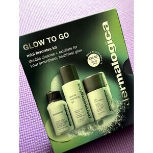 Dermalogica Kit Glow to Go Mini Favorites Set NEW exfoliate cleansing gel